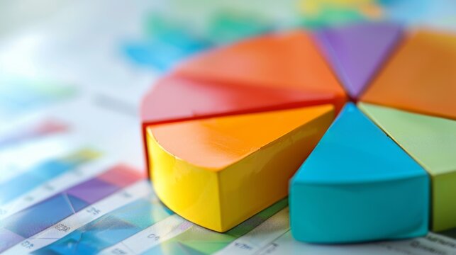 Business presentation slide featuring a pie chart diagram displaying budget allocation strategies.