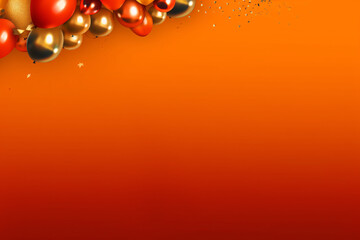 Empty balloon banner against a blank background, offering ample space for customized messages or designs.



