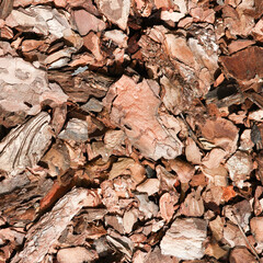 background crushed tree bark mulch