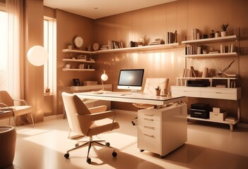 minimalist interior design style futuristic home office sleek furniture state of the art technology