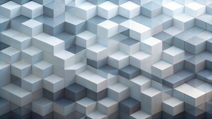 Obraz premium abstract background minimalist Polygonal light grey gradient 4 shades isometric waves cubes