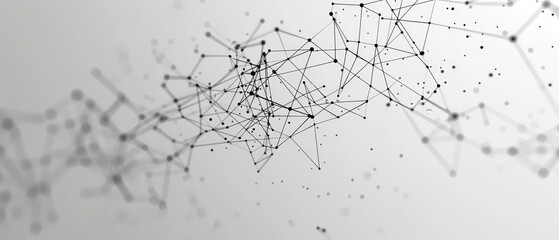 network with interconnecting lines and circles, representing technology and communication