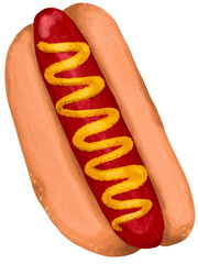 Cute hot dog