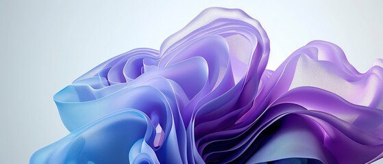 Abstract shapes harmonize in symmetrical beauty, painted with soothing gradients of purple and blue
