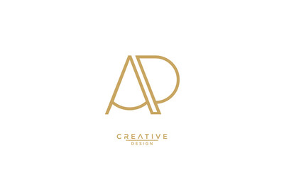 AP, PA, A, P, Abstract Letters Logo Monogram