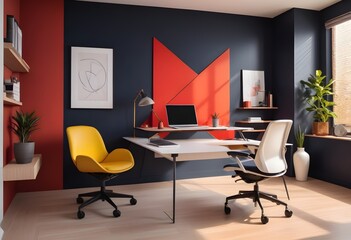 minimalist interior design style futuristic home office sleek furniture state of the art technology