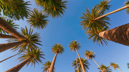 Obraz premium palm trees against the sky
