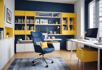 minimalist interior design style futuristic home office sleek furniture state of the art technology