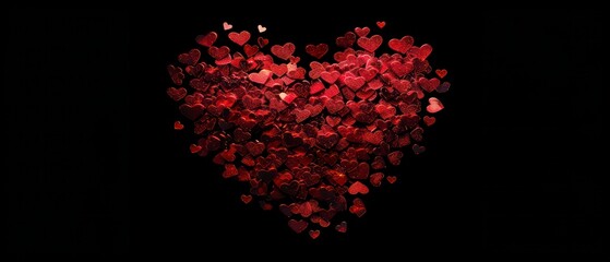 beautiful heart design in red and black, capturing the essence of love and romance