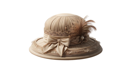 Vintage hat isolated on transparent or white background