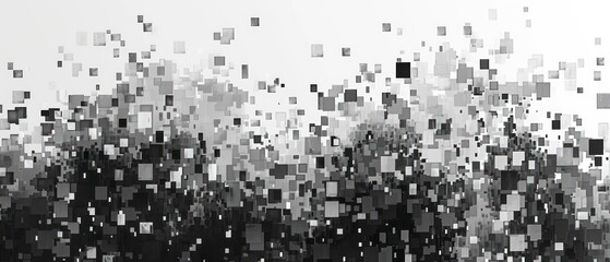 geometric pattern with grey and blue squares, creating a captivating 3D mosaic