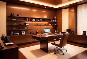 minimalist interior design style futuristic home office sleek furniture state of the art technology