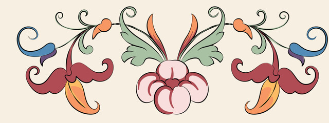 Florales Ornament, vintage - Vektor