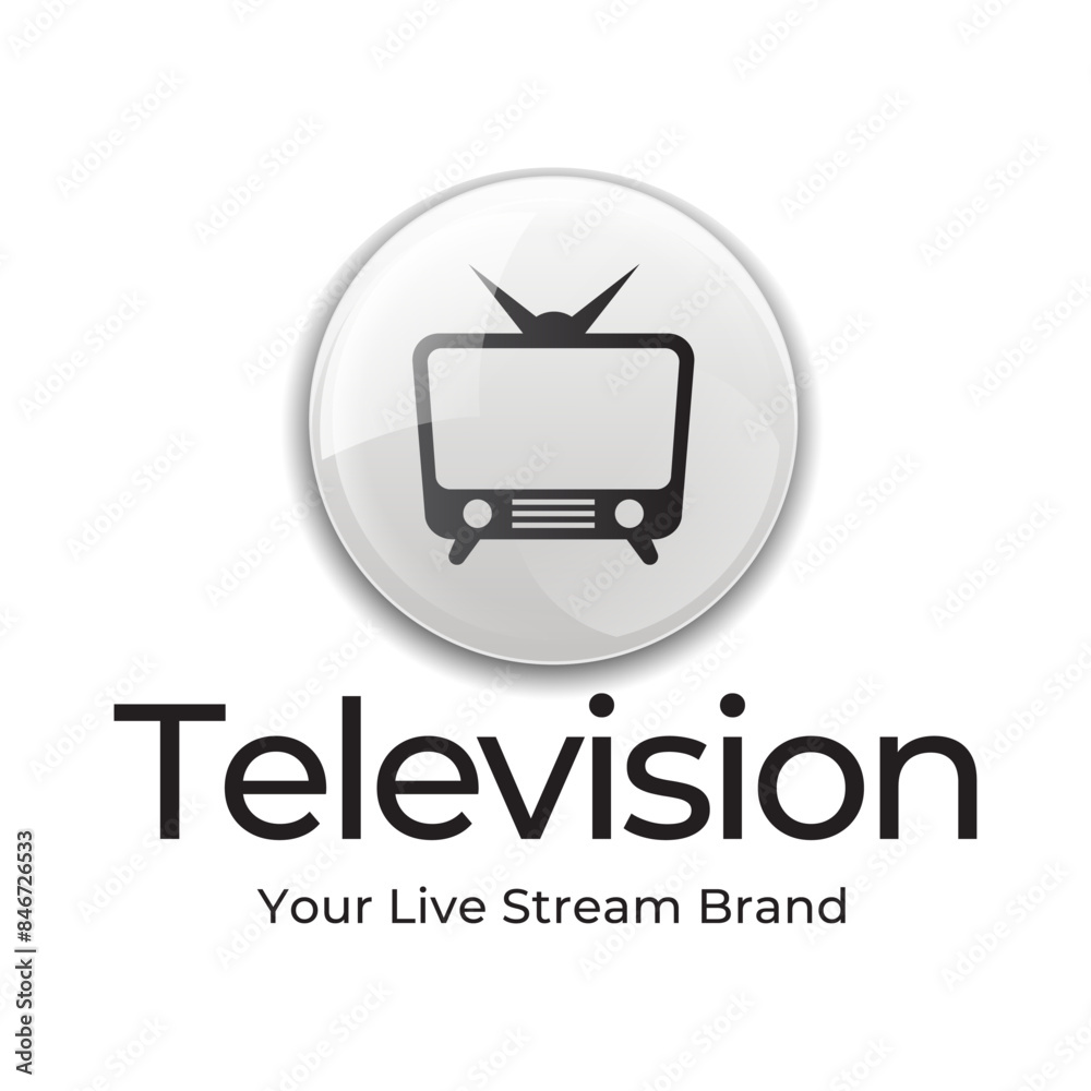 Canvas Prints Creative media television vector logo design template