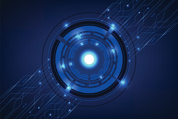 Abstract futuristic electronic circuit technology background