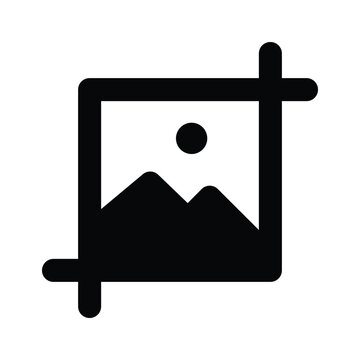 Image crop icon design in modern style