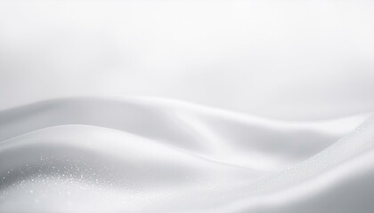 Gray and silver fabric arranged in delicate waves. Shiny, delicate, bright background