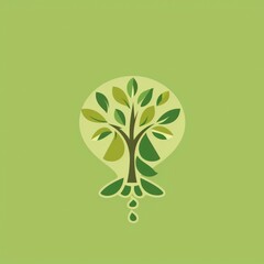 green tree logo design representing nature's growth and environmental sustainability with a modern touch