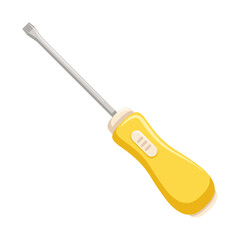 Slotted head screwdriver. Working tool for repair master