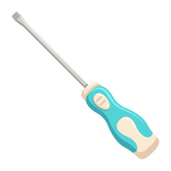 Slotted head screwdriver. Working tool for repair master