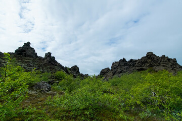 Dimu Borgir lava fields of Iceland from Akureyri