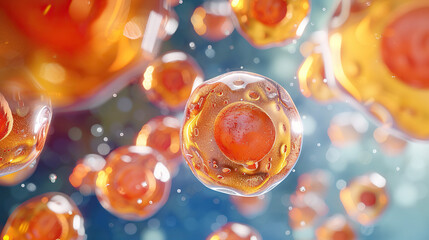 Human Fat cell filled with lipids