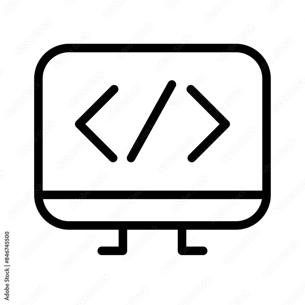 Poster Coding Program Icon Ideal for Software Development and IT Designs