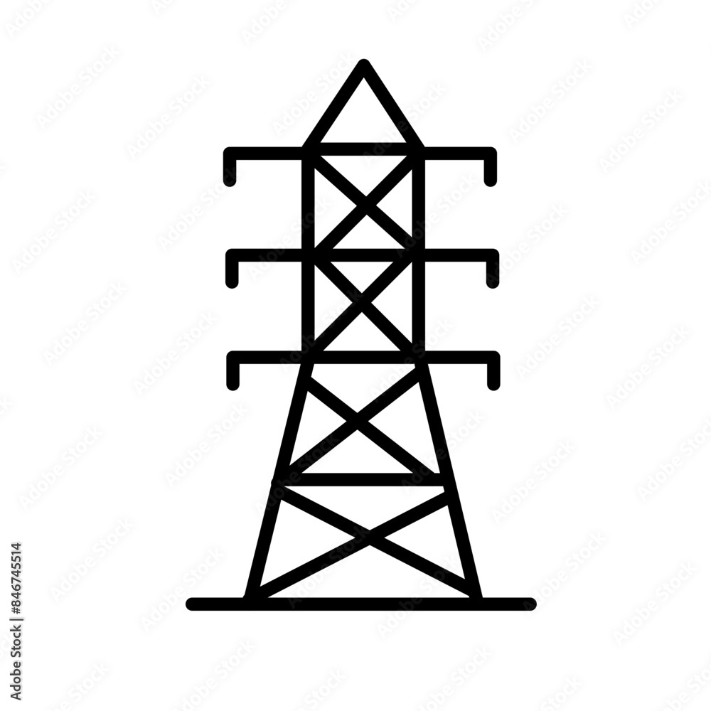 Poster electrical energy tower icon perfect for power and utility themes