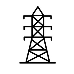 Electrical Energy Tower Icon Perfect for Power and Utility Themes