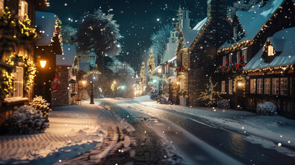 Christmas Eve in Snowy Village 