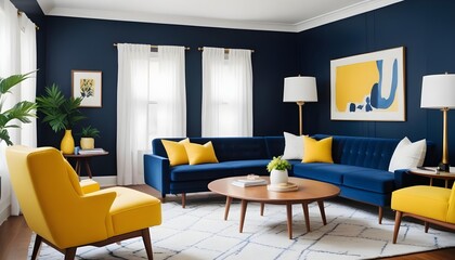 Fototapeta premium minimalist interior design style futuristic home office sleek furniture state of the art technology