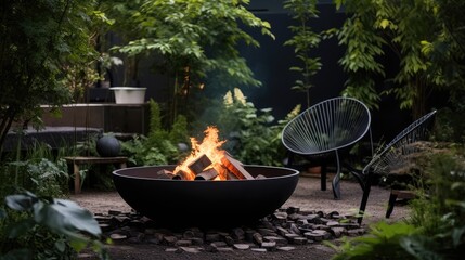 campfire in the forest