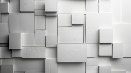 Obraz premium Background of white rectangular panels