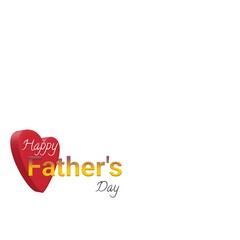 Dad, The Hero of My Heart, Happy Father's Day. Show your Dad some love this Father's Day with this heartwarming illustration design with typography lettering.
