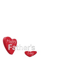 Dad, The Hero of My Heart, Happy Father's Day. Show your Dad some love this Father's Day with this heartwarming illustration design with typography lettering.

