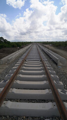 railway tracks in the countryside