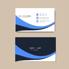 Modern and simple business card design simple and clean.