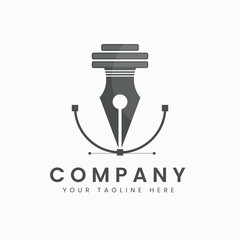 Pen logo design template vector illustration 