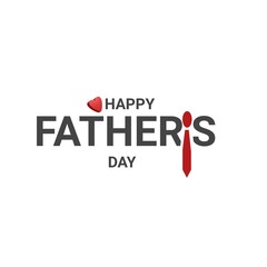Dad, The Hero of My Heart, Happy Father's Day. Show your Dad some love this Father's Day with this heartwarming illustration design with typography lettering.
