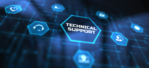 Technical support online customer service. Technology concept.