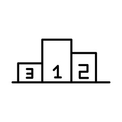 Champion Podium Icon Perfect for Sports and Achievement Themes