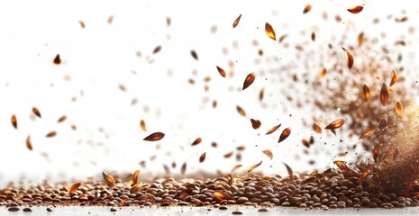 The coffee grinder is overflowing with beans