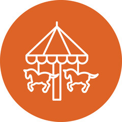  Carousel line circle icon