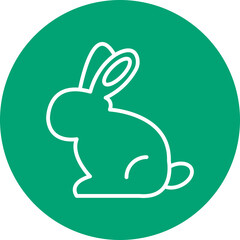 Fototapeta premium Rabbit line circle icon