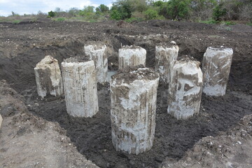 stone pile for construction 
