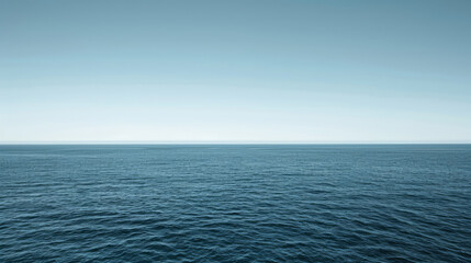 Fototapeta premium Clear horizon over Bass Strait with calm ocean waters