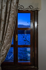 View of the lake from the window