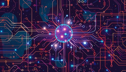 showing a chip connected to organic neural links