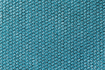 Rough azure thick fabric texture, high detailed backdrop, closeup macro shot