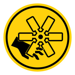 Obraz premium Cutting of Fingers Or Hand Engine Fan Symbol Sign, Vector Illustration, Isolate On White Background Label .EPS10